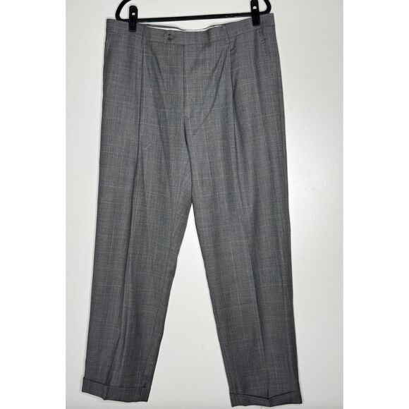 New Hart Schaffner Marx Comfort Plus Wool Pleated Dress Pants Men's Size 38 x 32 - Picture 9 of 9